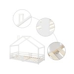 Lit cabane 90x200 cm   coloris blanc
