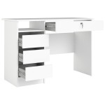 Bureau COLLEGE 3 109.3 cm coloris Blanc