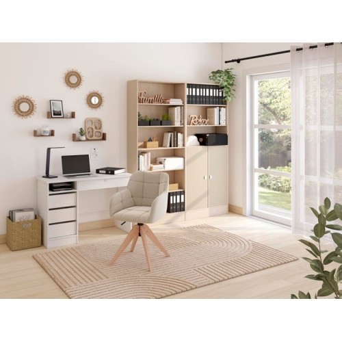 Bureau COLLEGE 3 109.3 cm coloris Blanc