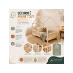 Lit cabane 90x190 cm KONTARBOOR  coloris naturel