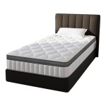 Matelas 90x190 cm HOMIMASTER  Ressorts + mémoire de forme soutien Medium épaisseur 25 cm
