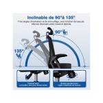 Fauteuil de bureau HIAZURM Rapport qualité-prix avec assise réglable en hauteur