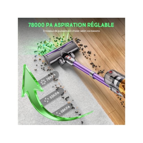 Aspirateur balai rechargeable HIAZURM Offre surprise - 220 air watts