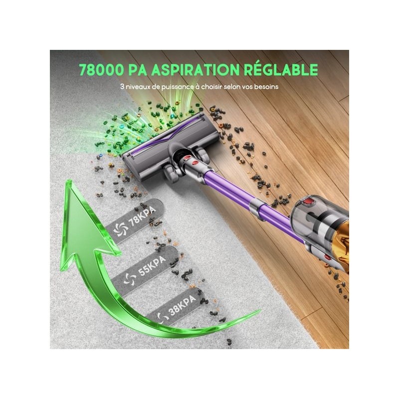 Aspirateur balai rechargeable HIAZURM Offre surprise - 220 air watts