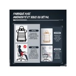 Fauteuil gaming HIAZURM avec assise réglable en hauteur