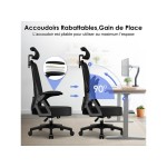 Fauteuil de bureau HOMIMASTER avec assise réglable en hauteur