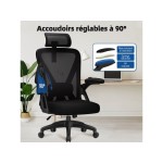 Fauteuil de bureau HOMIMASTER avec assise réglable en hauteur