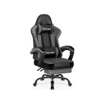 Fauteuil gaming HOMIMASTER avec assise réglable en hauteur
