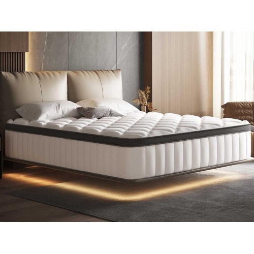 Matelas 90x200 cm HOMIMASTER  Ressorts soutien Medium épaisseur 25 cm