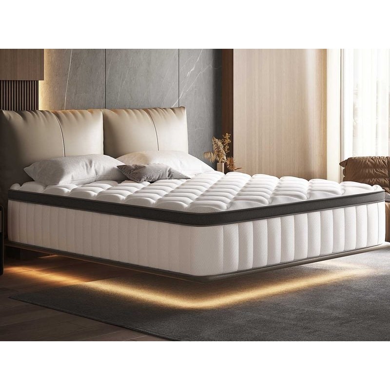 Matelas 90x200 cm HOMIMASTER  Ressorts soutien Medium épaisseur 25 cm