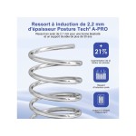 Matelas 90x200 cm HIAZURM  Ressorts + mémoire de forme soutien Medium épaisseur 25 cm
