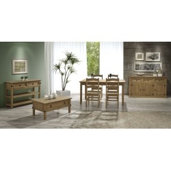 Buffet 3 porte(s) 3 tiroir(s)  EL PATIO - 142.5 cm coloris marron