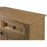 Buffet 3 porte(s) 3 tiroir(s)  EL PATIO - 142.5 cm coloris marron