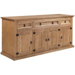 Buffet 4 porte(s) 3 tiroir(s)  EL PATIO - 181 cm coloris marron