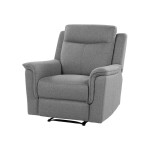 Fauteuil relax manuel RICKY Tissu Gris clair