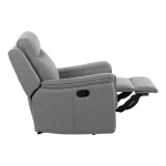 Fauteuil relax manuel RICKY Tissu Gris clair