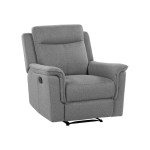 Fauteuil relax manuel RICKY Tissu Gris clair