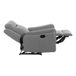 Fauteuil relax manuel RICKY Tissu Gris clair
