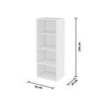 Bibliotheque coloris blanc 3 étagère(s) Cubik - 42 cm x 106 cm