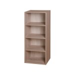 Bibliotheque coloris bois foncé 3 étagère(s) Cubik - 42 cm x 106 cm