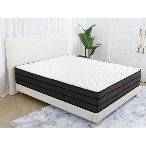 Matelas 160x200 cm INRE  Mousse haute résilience soutien Ferme épaisseur 25 cm