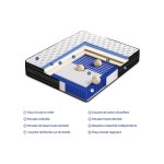 Matelas 160x200 cm INRE  Mousse haute résilience soutien Ferme épaisseur 25 cm