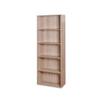Bibliotheque coloris bois foncé 4 étagère(s) Cubik - 59.2 cm x 169 cm