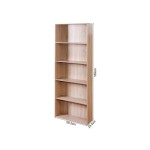 Bibliotheque coloris bois foncé 4 étagère(s) Cubik - 59.2 cm x 169 cm