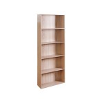 Bibliotheque coloris bois foncé 4 étagère(s) Cubik - 59.2 cm x 169 cm