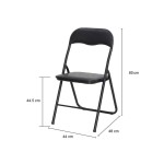 Chaise pliante LILAS 2 coloris noir