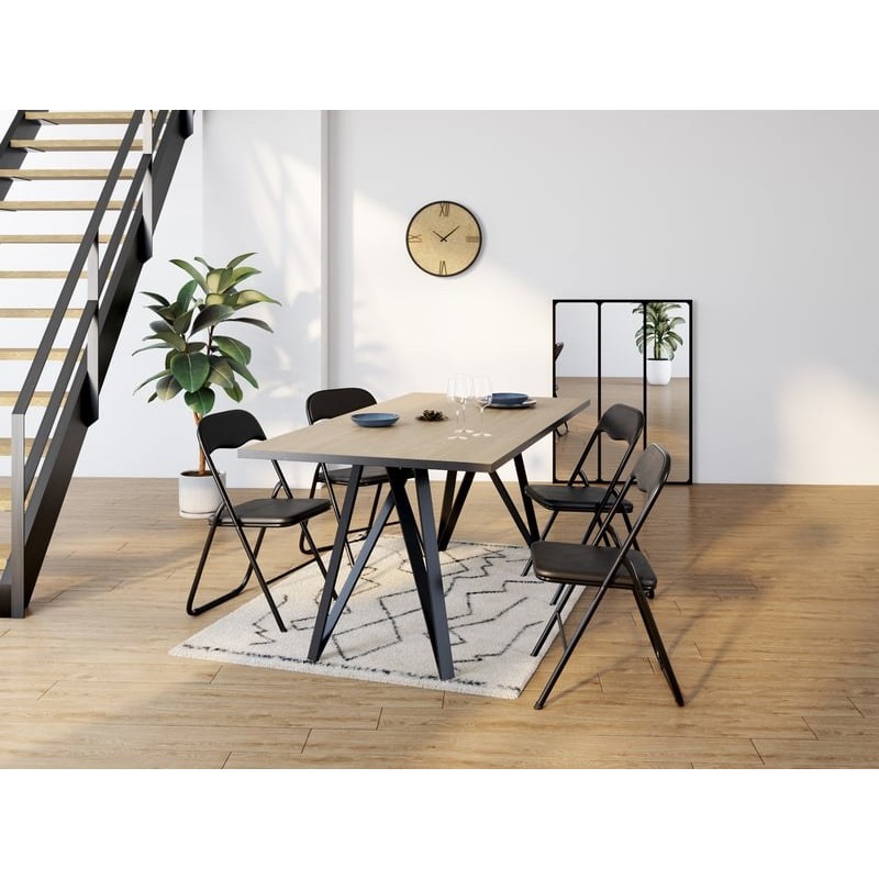 Chaise pliante LILAS 2 coloris noir