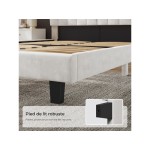 Lit 2 places 140x190 cm HAVENLYHOME  coloris blanc