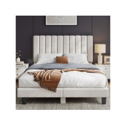 Lit 2 places 140x190 cm HAVENLYHOME  coloris blanc