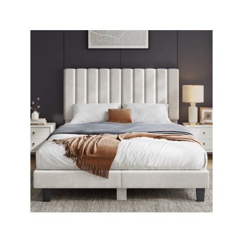 Lit 2 places 140x190 cm HAVENLYHOME  coloris blanc