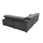 Canapé d'angle réversible convertible GUILLERMO 4 places Tissu Gris anthracite