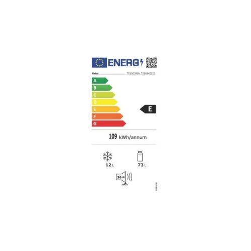 Refrigerateur 1 porte froid Statique BEKO TS190340N - largeur 47.5 cm x hauteur 81.8 cm