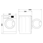 Lave linge ouverture hublot INDESIT IME962BMYTIMEFR - 9 kg 1200 trs/min profondeur 54.6 cm