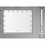 Miroir rectangulaire à poser coloris blanc  5846 - 58 cm x 46 cm