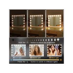 Miroir rectangulaire à poser coloris blanc  5846 - 58 cm x 46 cm