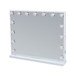 Miroir rectangulaire à poser coloris blanc  5846 - 58 cm x 46 cm