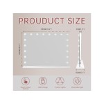 Miroir rectangulaire à poser coloris blanc  8058 - 80 cm x 58 cm