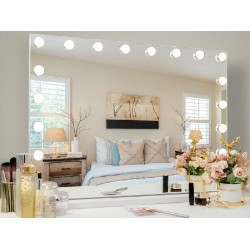 Miroir rectangulaire à poser coloris blanc  8058 - 80 cm x 58 cm