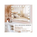 Miroir rectangulaire à poser coloris blanc  8058 - 80 cm x 58 cm