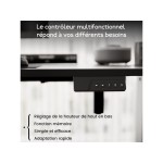 Bureau HOMAVO électrique assis-debout 110 cm coloris noir
