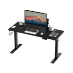 Bureau HOMAVO électrique assis-debout 110 cm coloris noir