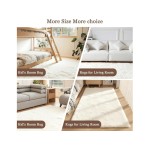 Tapis 120x160cm - tapis salon en peluche épaisse ultra- douce antidérapant pour salon, chambre ou couloir - grand tapis de sol à poils longs