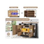 Buffet 3 porte(s)  SWEIKO  - 140 cm coloris noir 
