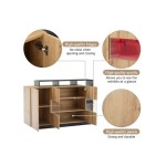Buffet 3 porte(s)  SWEIKO  - 140 cm coloris noir 