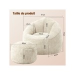 Fauteuil fixe HIAZURM CK480 Tissu blanc