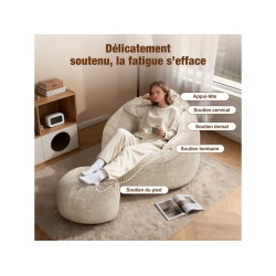 Fauteuil fixe HIAZURM CK480 Tissu blanc